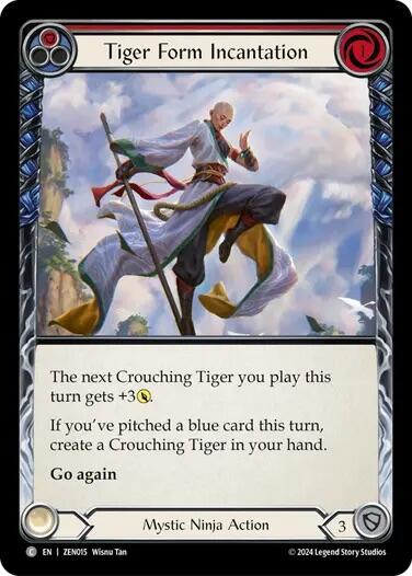Tiger Form Incantation (Red) [ZEN015] (Part the Mistveil Zen Blitz Deck) | Card Citadel