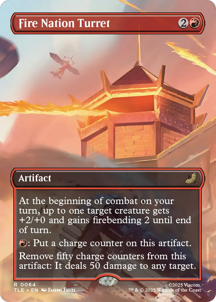 Fire Nation Turret (Borderless) [Avatar: The Last Airbender: Eternal-Legal] | Card Citadel