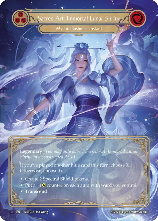 Sacred Art: Immortal Lunar Shrine // Inner Chi (Marvel) [MST032] (Part the Mistveil)  Cold Foil | Card Citadel