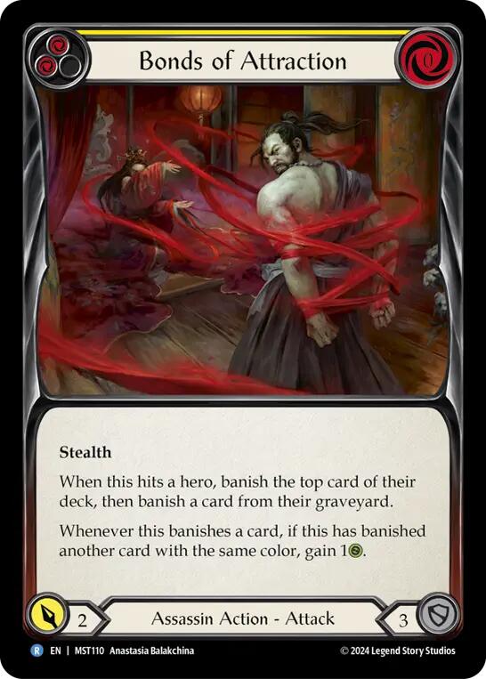 Bonds of Attraction (Yellow) [MST110] (Part the Mistveil) | Card Citadel