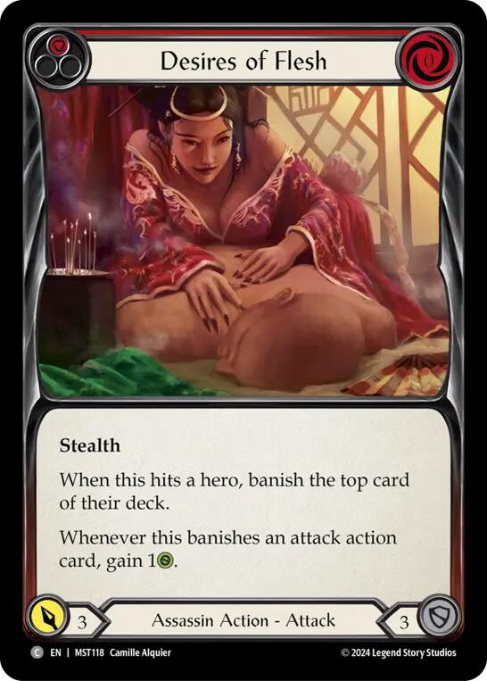 Desires of Flesh (Red) [MST118] (Part the Mistveil) | Card Citadel