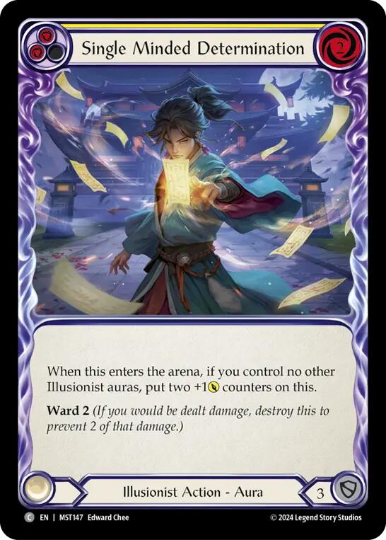 Single Minded Determination (Yellow) [MST147] (Part the Mistveil)  Rainbow Foil | Card Citadel