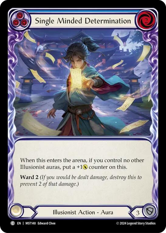 Single Minded Determination (Blue) [MST148] (Part the Mistveil)  Rainbow Foil | Card Citadel