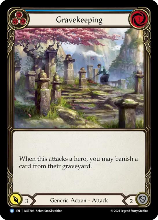 Gravekeeping (Blue) [MST202] (Part the Mistveil) | Card Citadel