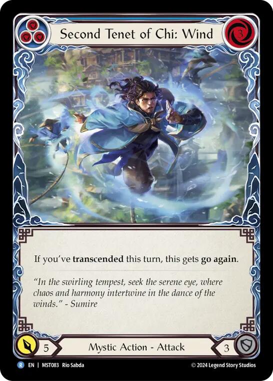 Second Tenet of Chi: Wind [MST083] (Part the Mistveil)  Rainbow Foil | Card Citadel