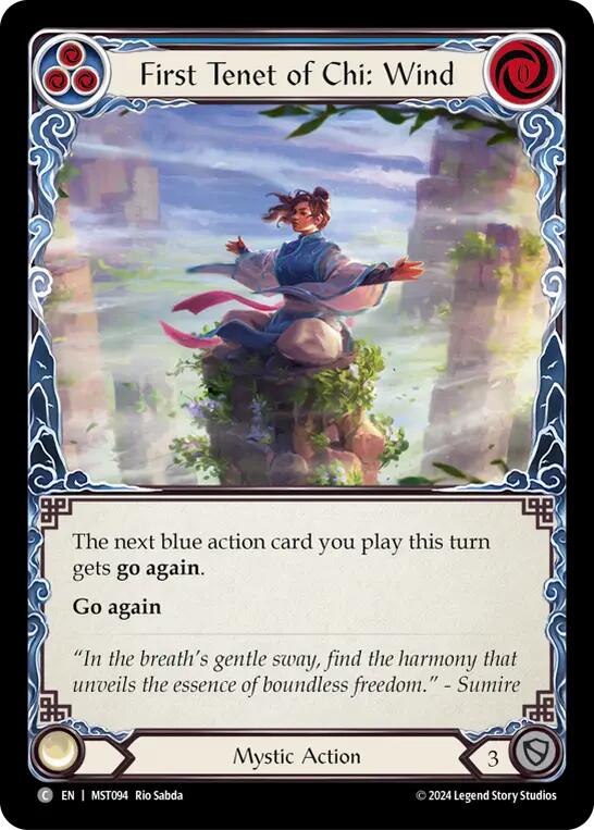 First Tenet of Chi: Wind [MST094] (Part the Mistveil)  Rainbow Foil | Card Citadel