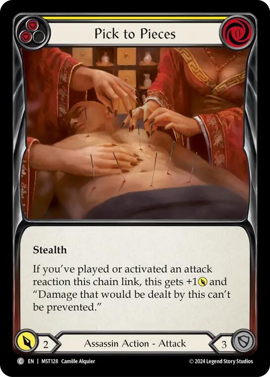 Pick to Pieces (Yellow) [MST128] (Part the Mistveil)  Rainbow Foil | Card Citadel