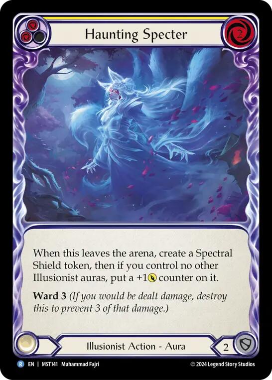 Haunting Specter (Yellow) [MST141] (Part the Mistveil)  Rainbow Foil | Card Citadel
