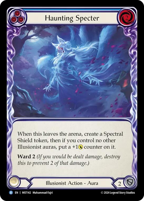 Haunting Specter (Blue) [MST142] (Part the Mistveil)  Rainbow Foil | Card Citadel