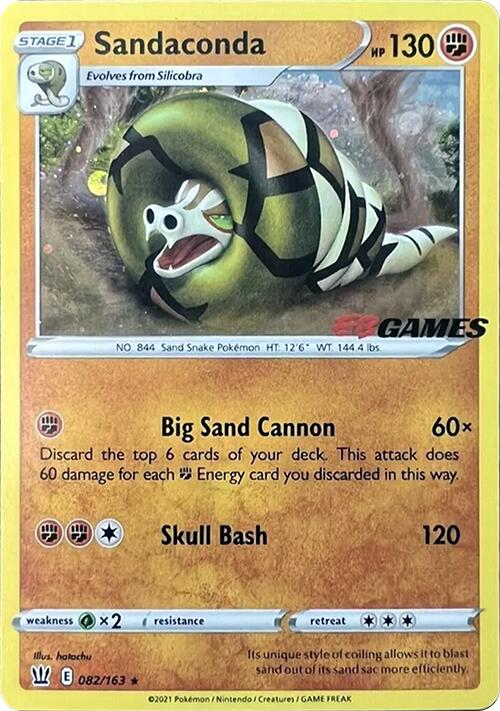 Sandaconda (082/163) (EB Games Exclusive) [Sword & Shield: Battle Styles] | Card Citadel