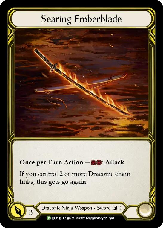 Searing Emberblade (Golden) [FAB147] (Promo)  Cold Foil | Card Citadel