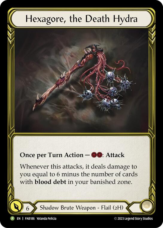 Hexagore, the Death Hydra (Golden) [FAB186] (Promo)  Cold Foil | Card Citadel