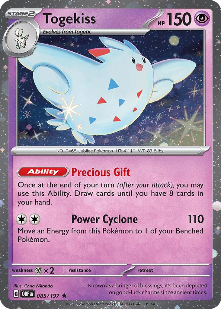 Togekiss (085/197) (Cosmos Holo) [Scarlet & Violet: Obsidian Flames] | Card Citadel