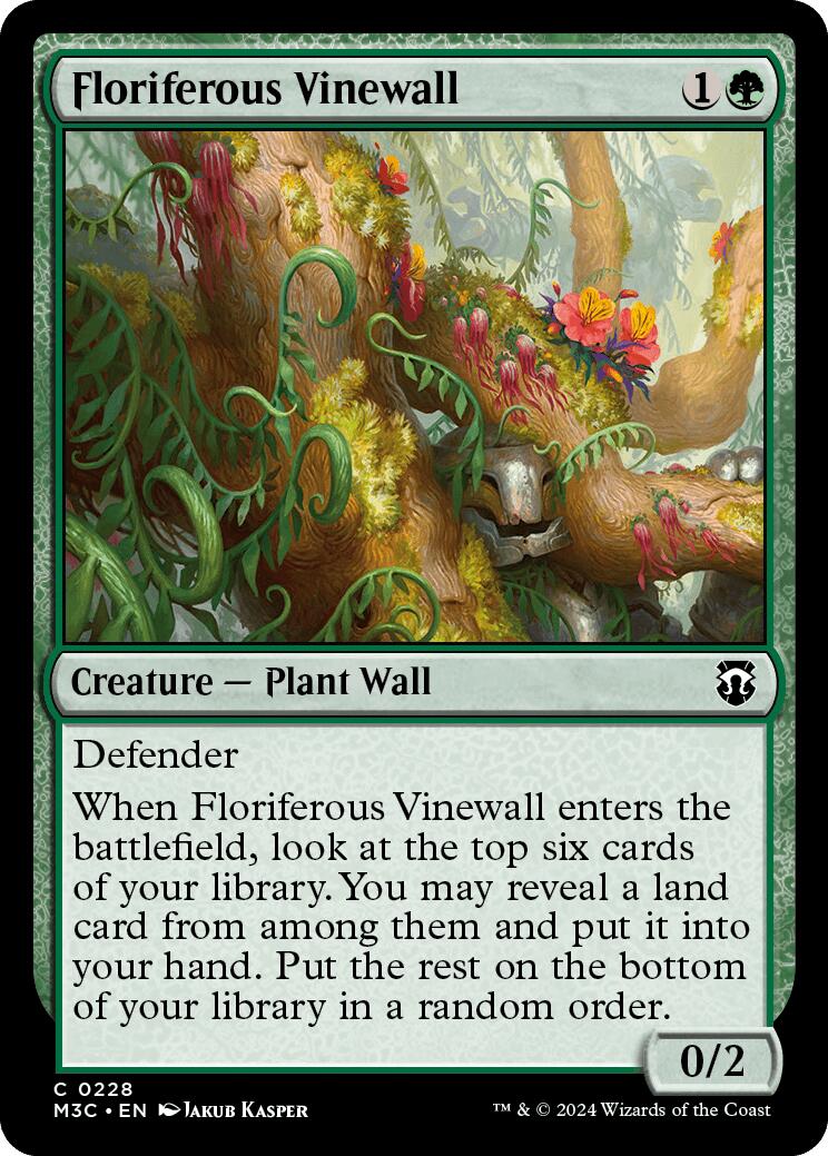 Floriferous Vinewall [Modern Horizons 3 Commander] | Card Citadel