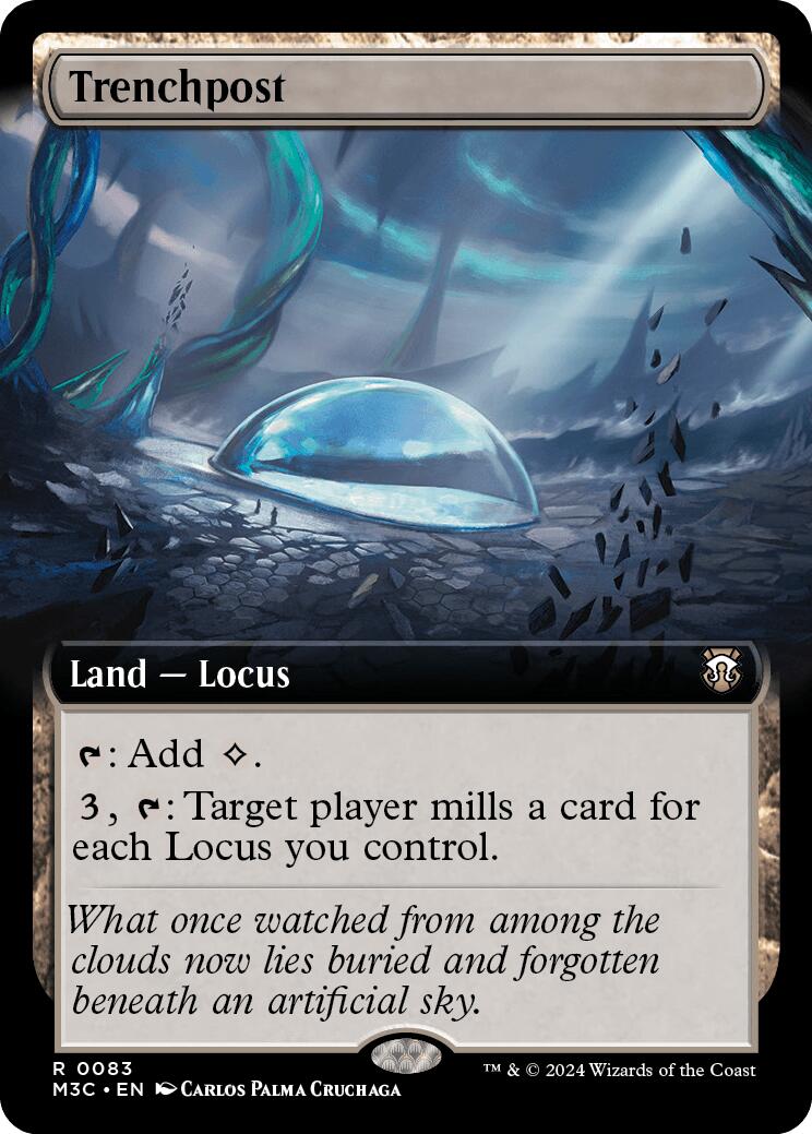 Trenchpost (Extended Art) (Ripple Foil) [Modern Horizons 3 Commander] | Card Citadel
