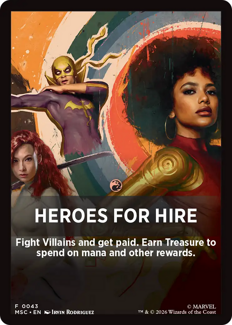 Heroes For Hire Theme Card [Marvel Super Heroes Commander] | Card Citadel