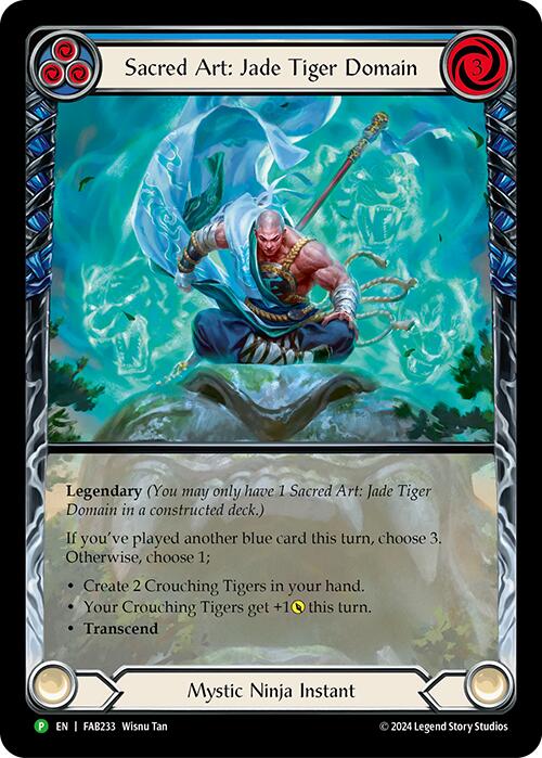 Sacred Art: Jade Tiger Domain [FAB233] (Promo)  Rainbow Foil | Card Citadel