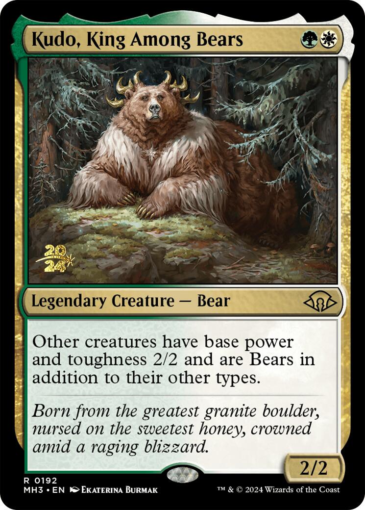 Kudo, King Among Bears [Modern Horizons 3 Prerelease Promos] | Card Citadel