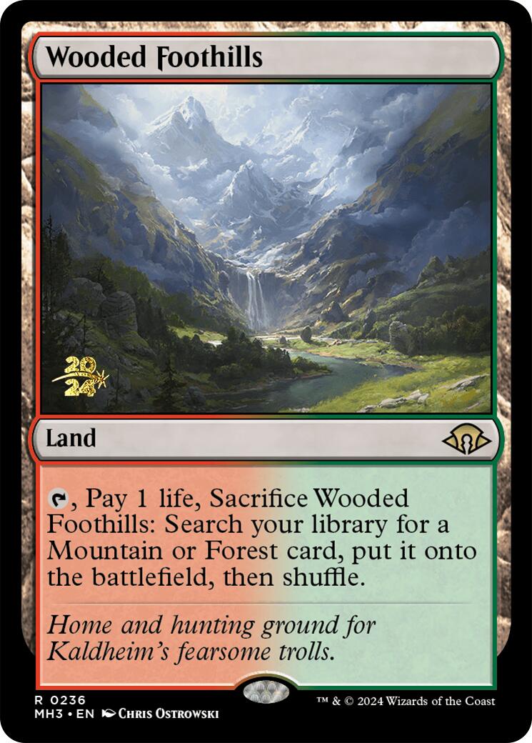 Wooded Foothills [Modern Horizons 3 Prerelease Promos] | Card Citadel