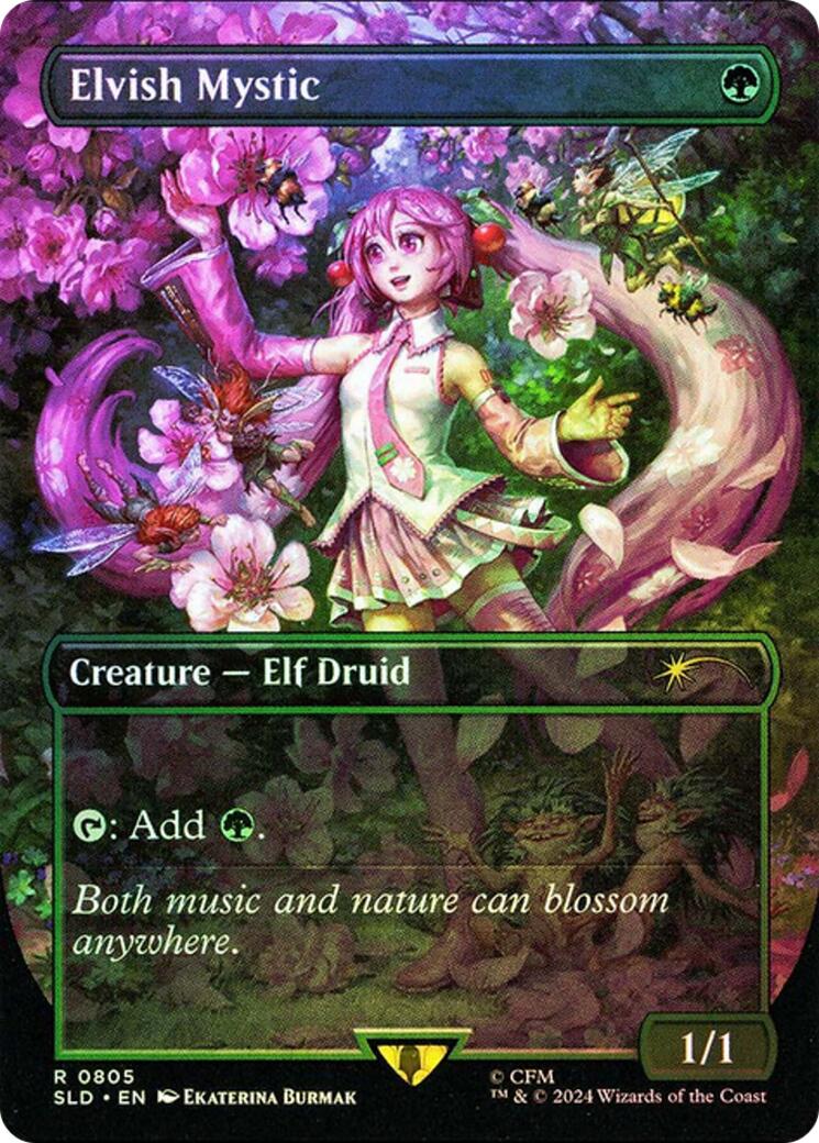 Elvish Mystic (0805 - Japanese Rainbow Foil) [Secret Lair Drop Series] | Card Citadel