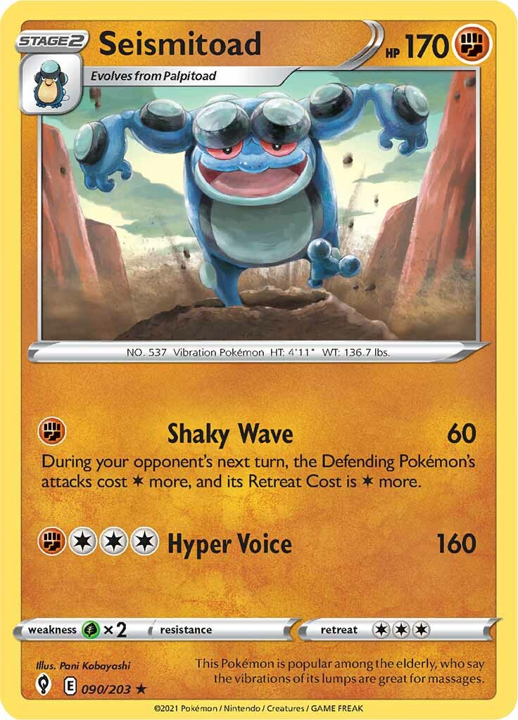 Seismitoad (090/203) [Sword & Shield: Evolving Skies] | Card Citadel
