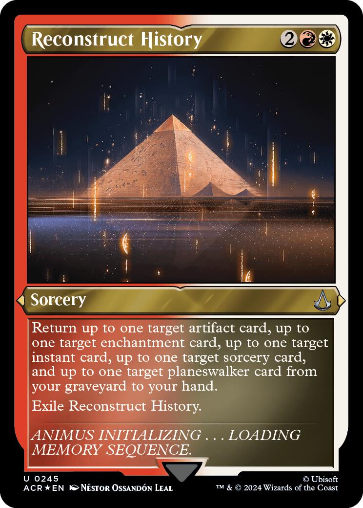 Reconstruct History (Foil Etched) [Assassin's Creed] | Card Citadel