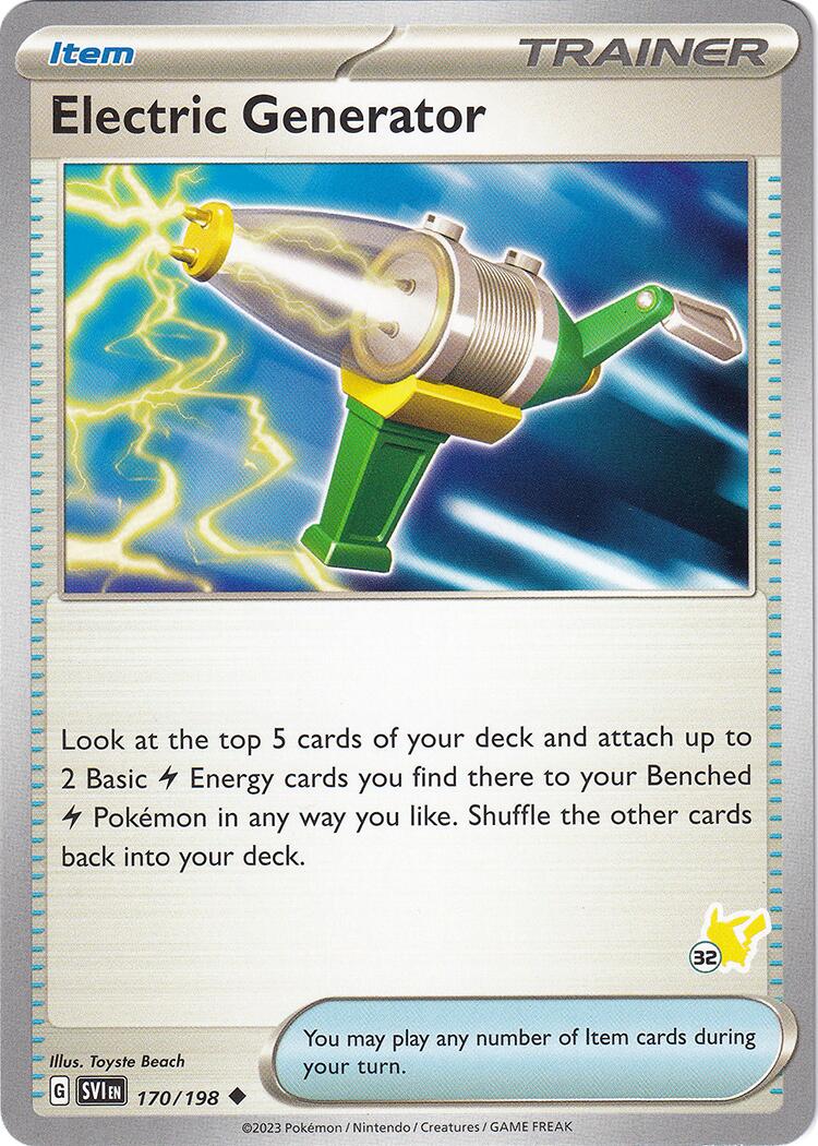 Electric Generator (170/198) (Pikachu Stamp #32) [Battle Academy 2024] | Card Citadel