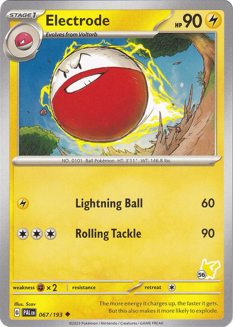 Electrode (067/193) (Pikachu Stamp #56) [Battle Academy 2024] | Card Citadel