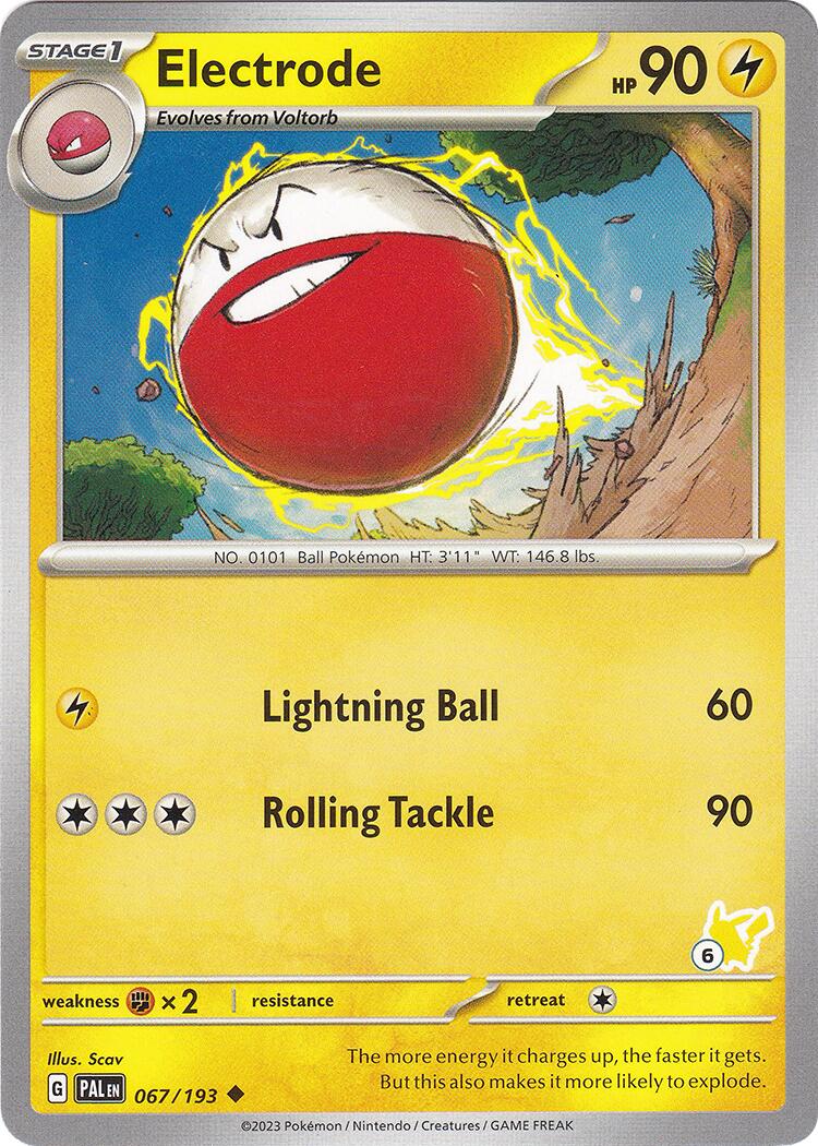 Electrode (067/193) (Pikachu Stamp #6) [Battle Academy 2024] | Card Citadel