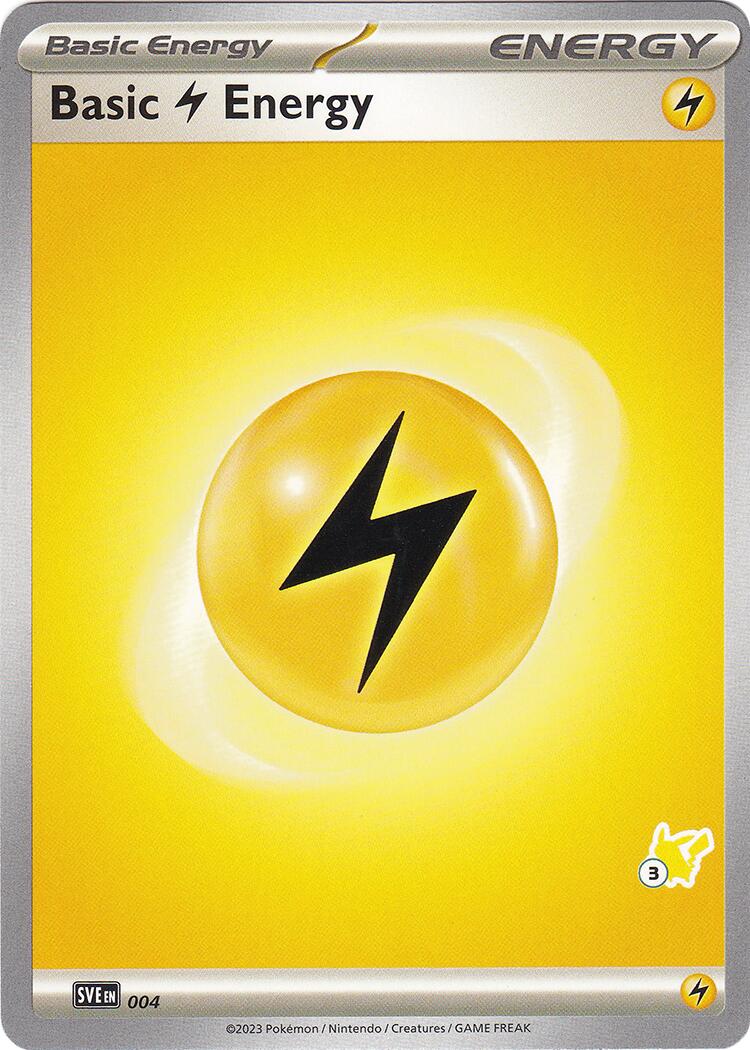 Basic Lightning Energy (004) (Pikachu Stamp #3) [Battle Academy 2024] | Card Citadel
