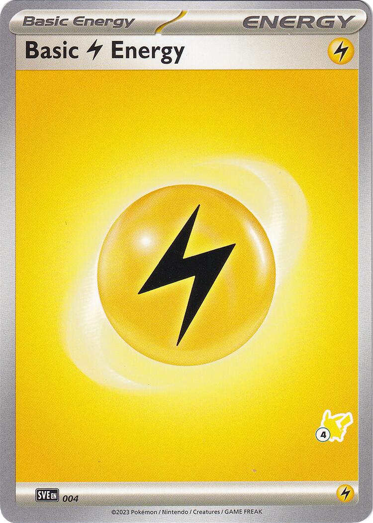 Basic Lightning Energy (004) (Pikachu Stamp #4) [Battle Academy 2024] | Card Citadel
