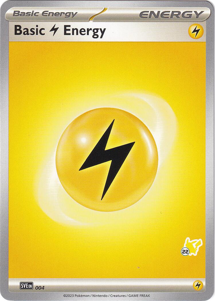 Basic Lightning Energy (004) (Pikachu Stamp #22) [Battle Academy 2024] | Card Citadel
