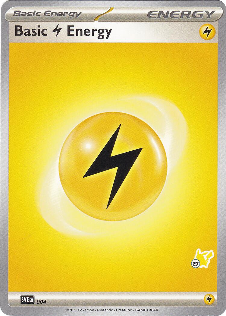 Basic Lightning Energy (004) (Pikachu Stamp #27) [Battle Academy 2024] | Card Citadel