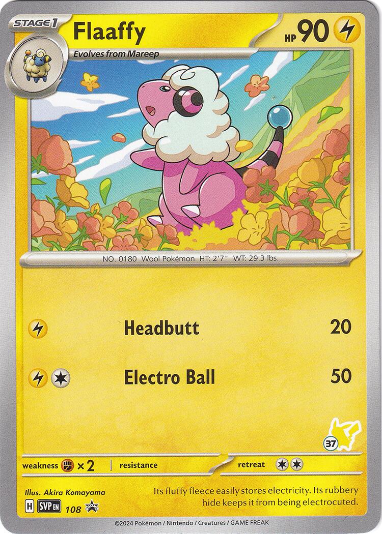 Flaaffy (108) (Pikachu Stamp #37) [Battle Academy 2024] | Card Citadel