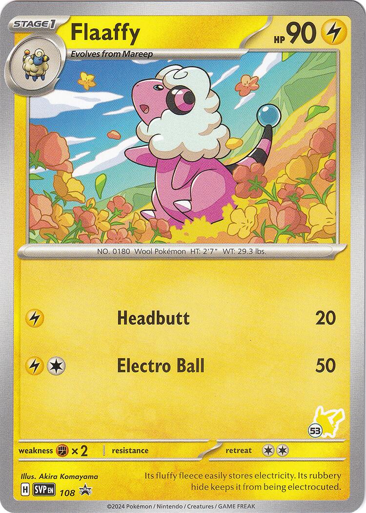 Flaaffy (108) (Pikachu Stamp #53) [Battle Academy 2024] | Card Citadel