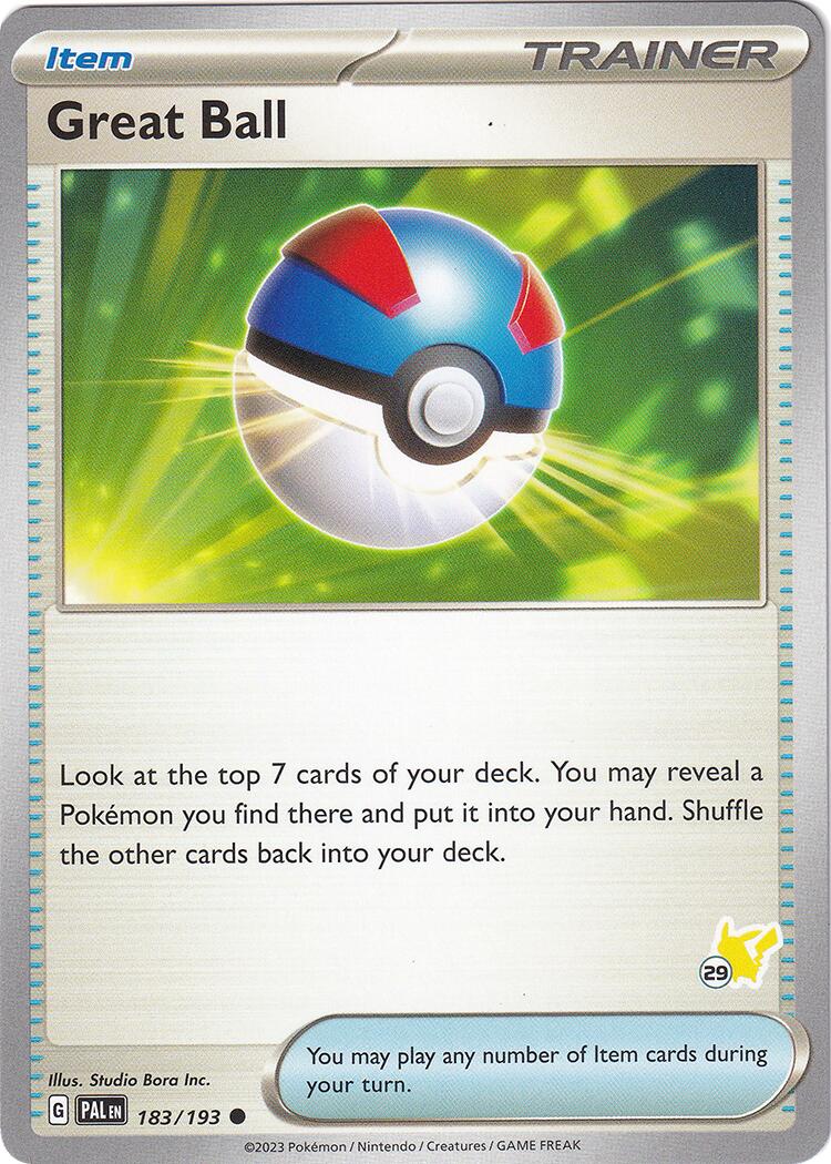 Great Ball (183/193) (Pikachu Stamp #29) [Battle Academy 2024] | Card Citadel