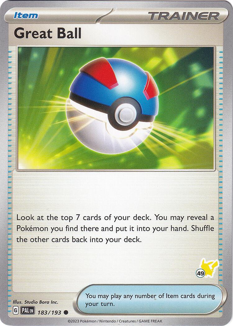 Great Ball (183/193) (Pikachu Stamp #49) [Battle Academy 2024] | Card Citadel