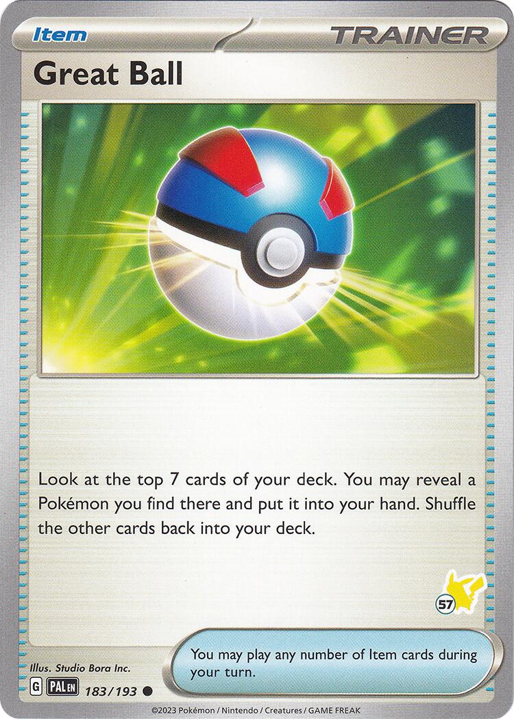 Great Ball (183/193) (Pikachu Stamp #57) [Battle Academy 2024] | Card Citadel