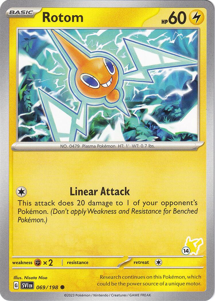 Rotom (069/198) (Pikachu Stamp #14) [Battle Academy 2024] | Card Citadel