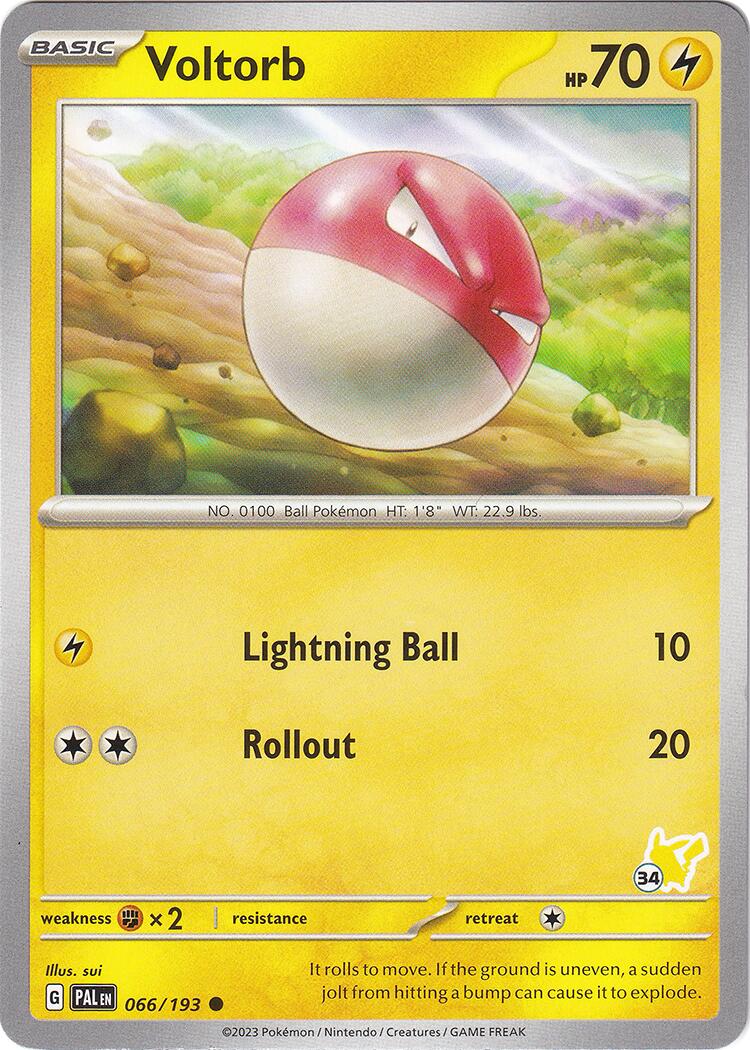 Voltorb (066/193) (Pikachu Stamp #34) [Battle Academy 2024] | Card Citadel