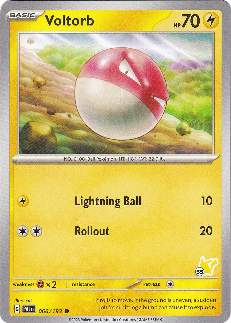 Voltorb (066/193) (Pikachu Stamp #55) [Battle Academy 2024] | Card Citadel