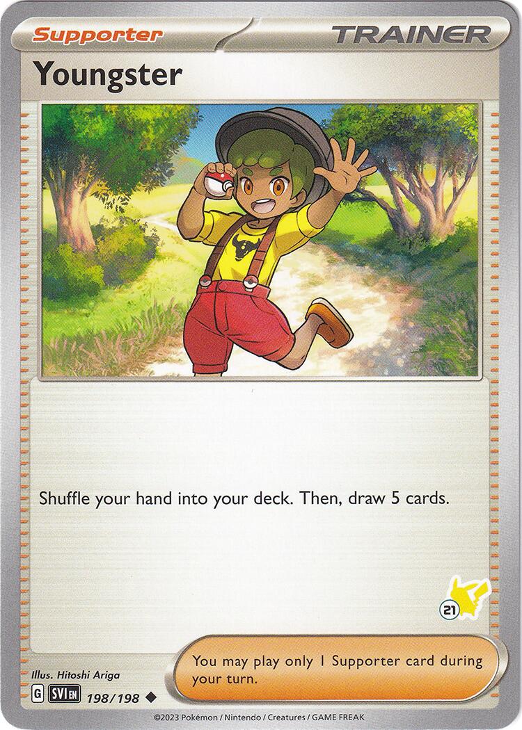 Youngster (198/198) (Pikachu Stamp #21) [Battle Academy 2024] | Card Citadel