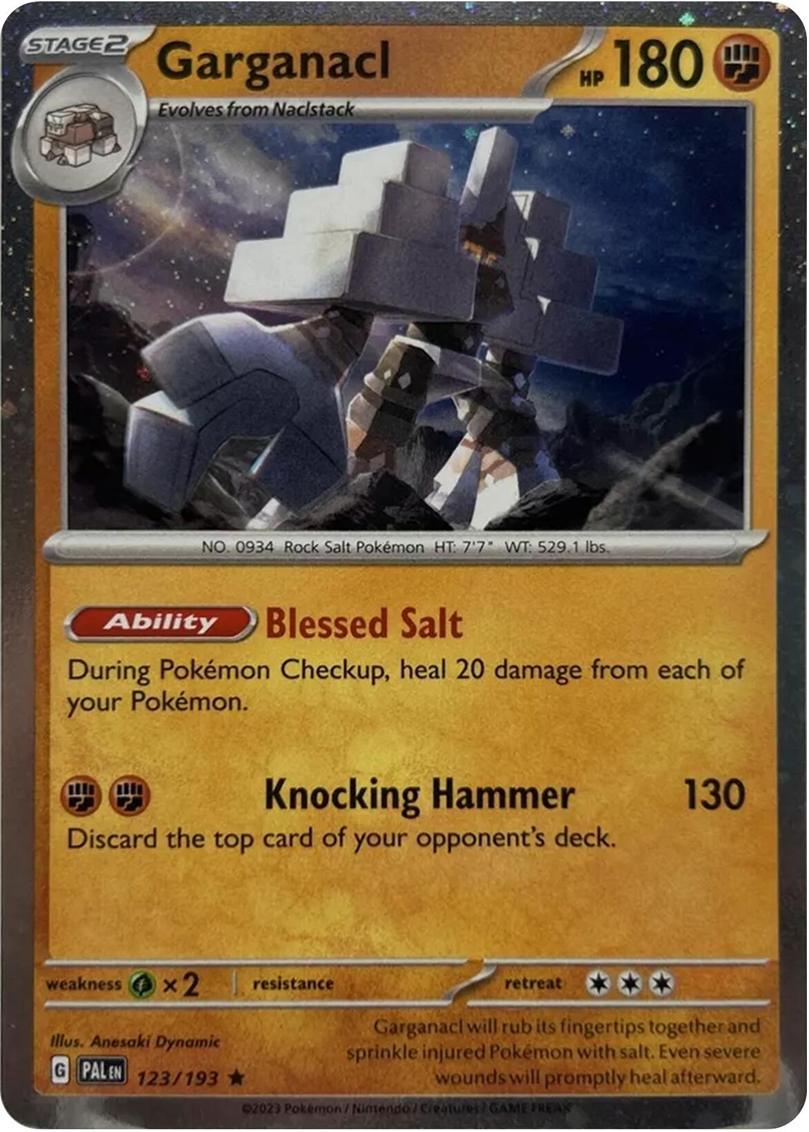 Garganacl (123/193) (Cosmos Holo) [Scarlet & Violet: Paldea Evolved] | Card Citadel