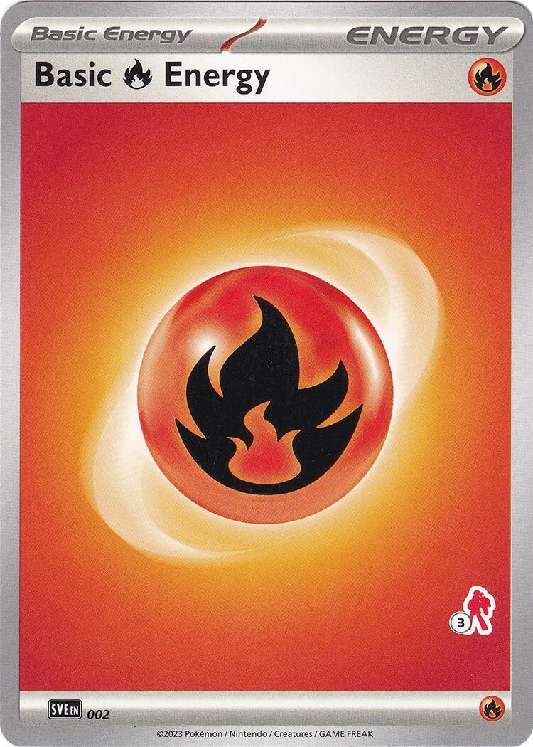 Basic Fire Energy (002) (Armarouge Stamp #3) [Battle Academy 2024] | Card Citadel