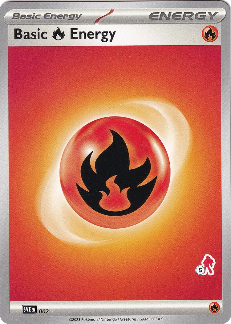 Basic Fire Energy (002) (Armarouge Stamp #5) [Battle Academy 2024] | Card Citadel