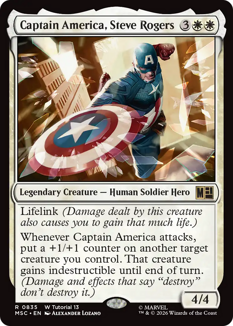 Captain America, Steve Rogers (0835) [Marvel Super Heroes Commander] | Card Citadel