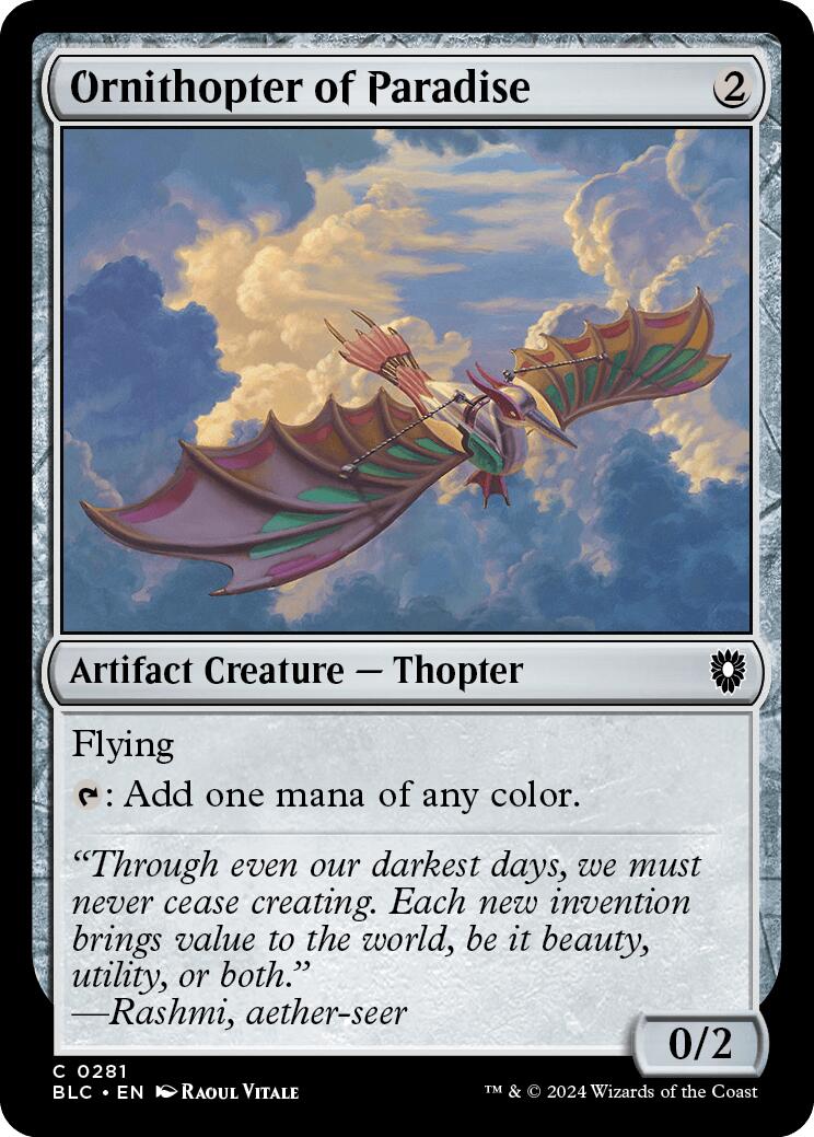 Ornithopter of Paradise [Bloomburrow Commander] | Card Citadel