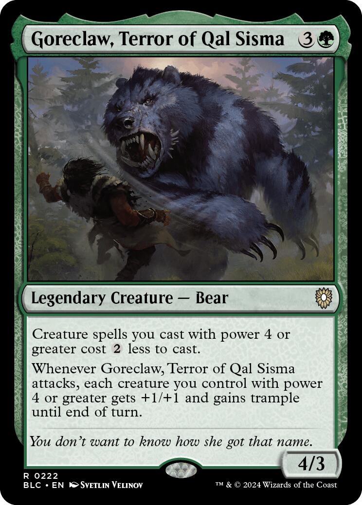 Goreclaw, Terror of Qal Sisma [Bloomburrow Commander] | Card Citadel