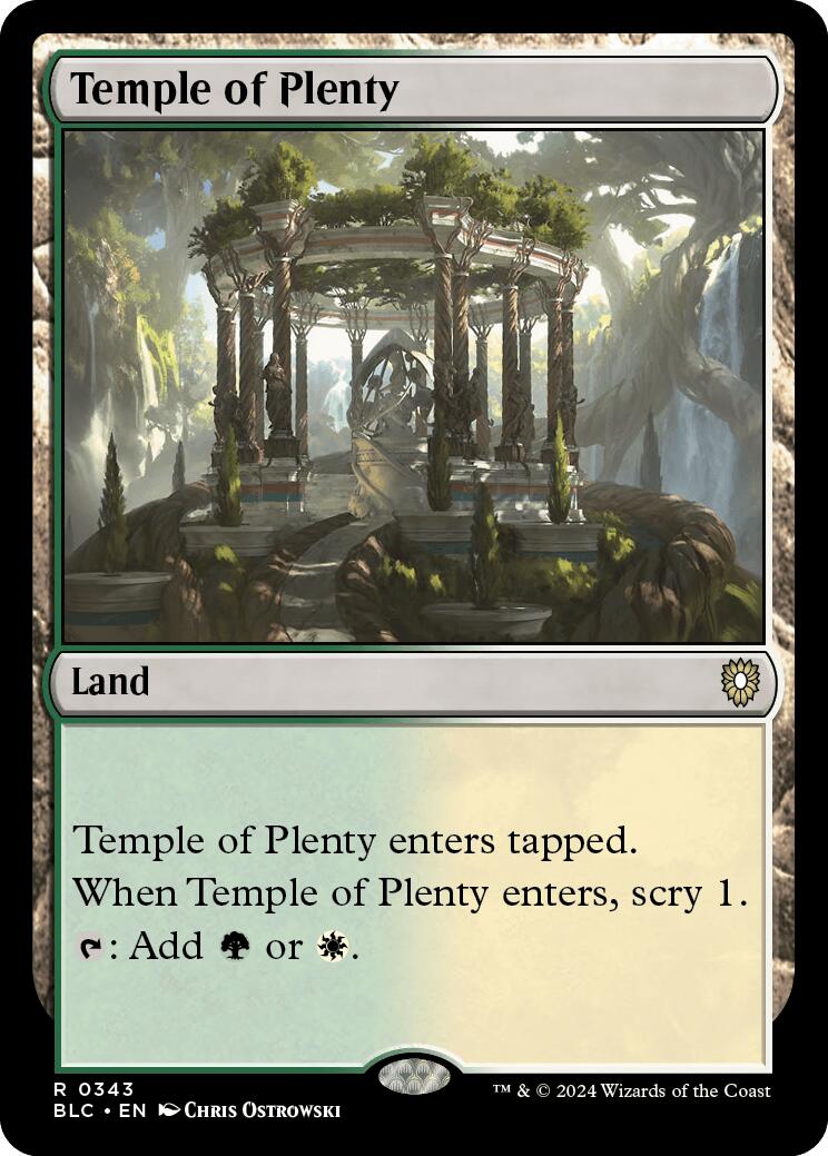 Temple of Plenty [Bloomburrow Commander] | Card Citadel