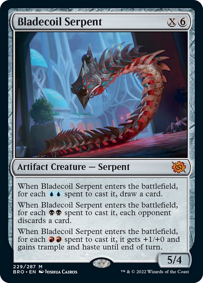 Bladecoil Serpent (Promo Pack) [The Brothers' War Promos] | Card Citadel